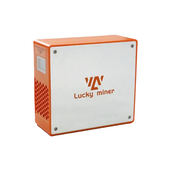Lucky Miner LG07, an orange and white box